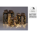 Kerstgifts Met Verlichting - 3 Stuks - Zwart